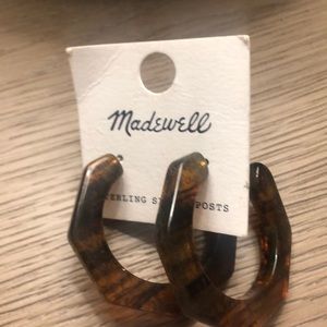 Madewell Acetate hoop earrings tortoise